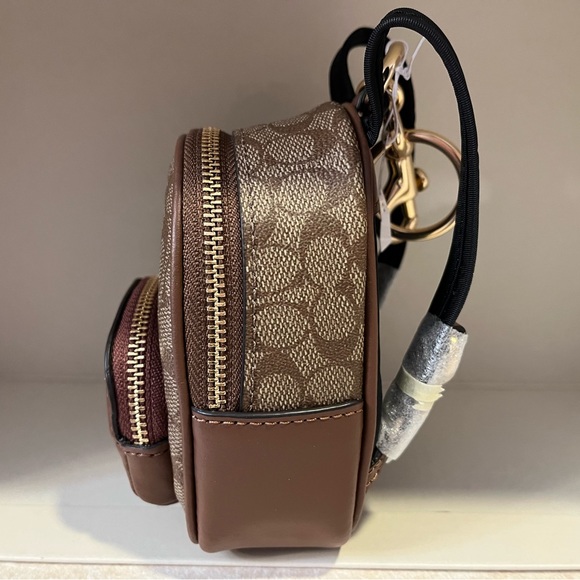 Coach Mini Court Backpack Bag Charm In
Signature Canvas - Picture 3 of 6